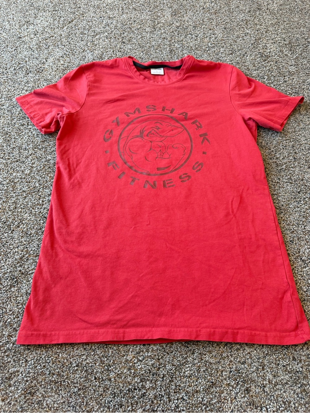 Gymshark Fitness Men's L Red Muscle Shark Graphic T-Shirt Legacy Bodybuilding